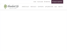 Tablet Screenshot of abundantlifehealthcare.com